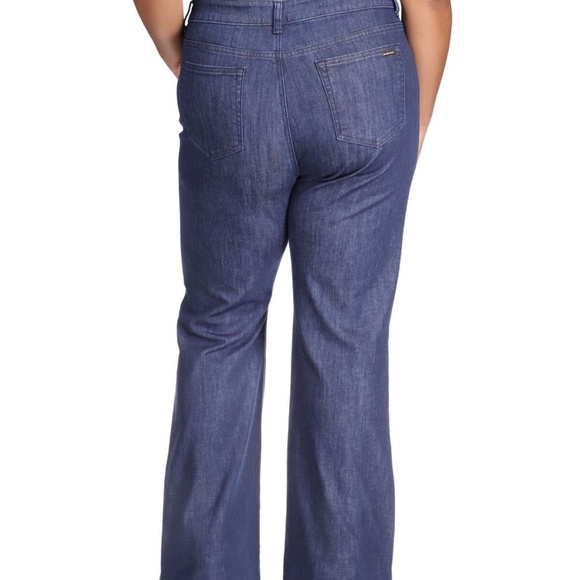 MICHAEL Michael Kors Plus Size Wide-Leg Women'sPants, Blue Denim,‎ Size 16 - Picture 7 of 7